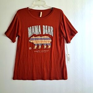 Simply Southern Mamma Bear Lounge Tee Only NWT